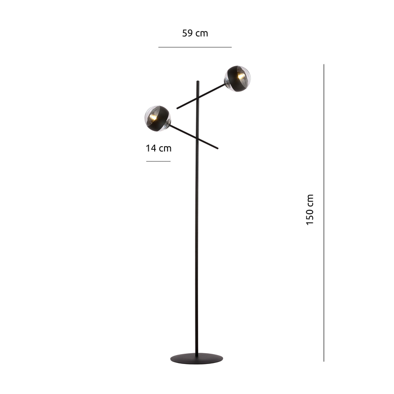Linear lp2 black/stripe  lampe Golvlampa