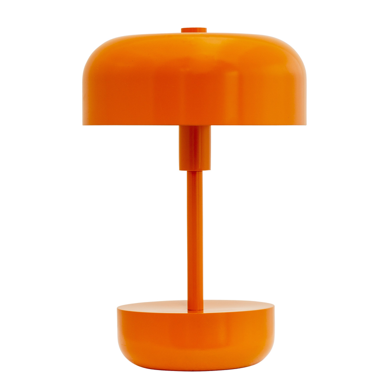 Haipot orange led genopladelig bordlampe