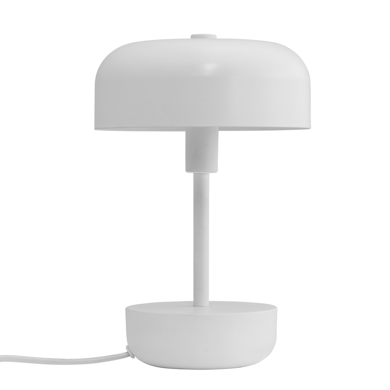 Haipot hvid bordlampe