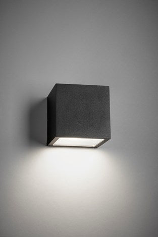 Cube down black Utomhuslampa