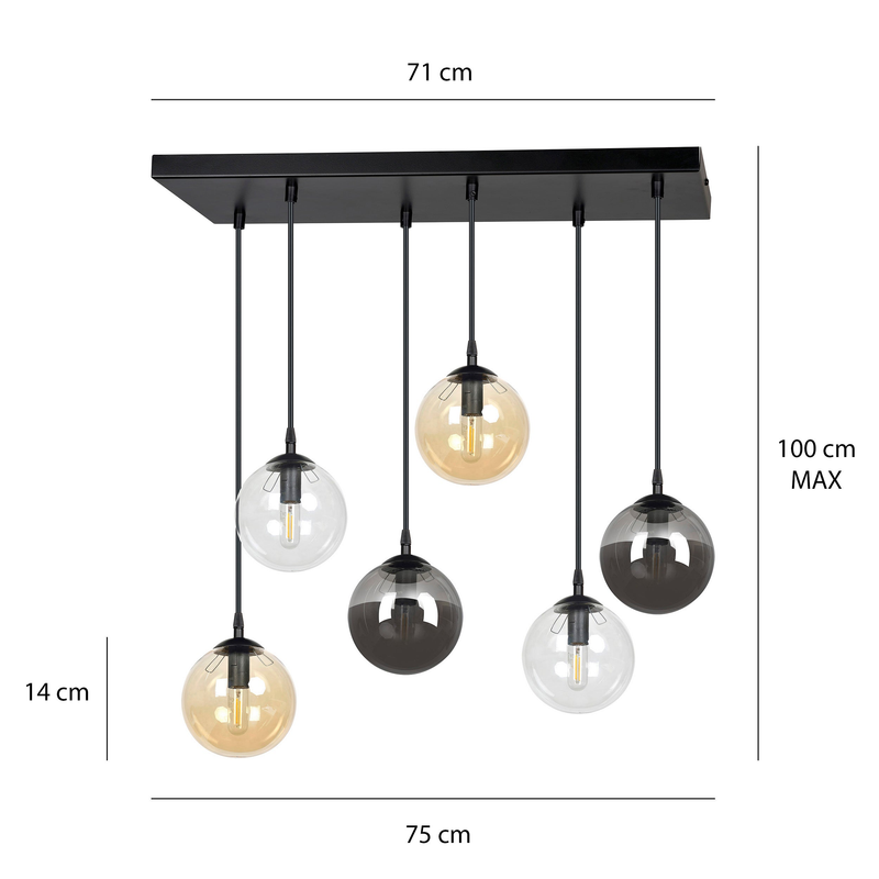 Cosmo 6 bl mix1  lampe Taklampa