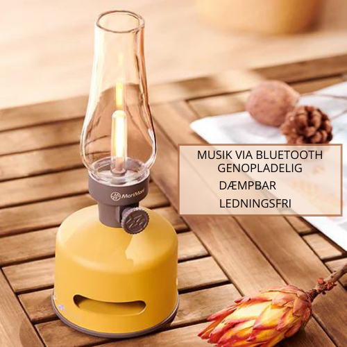 Led lantern speaker  gul/snug room Bärbar