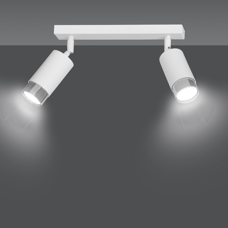 Hiro 2 wh/chrome  lampe Spotlampa