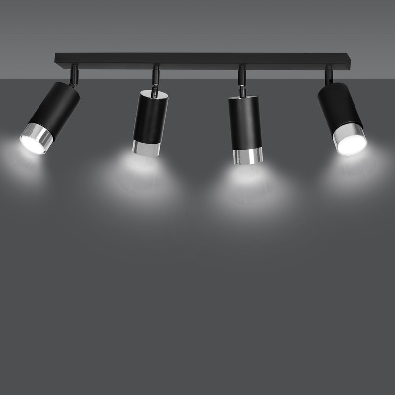 Hiro 4 bl/chrome  lampe Spotlampa