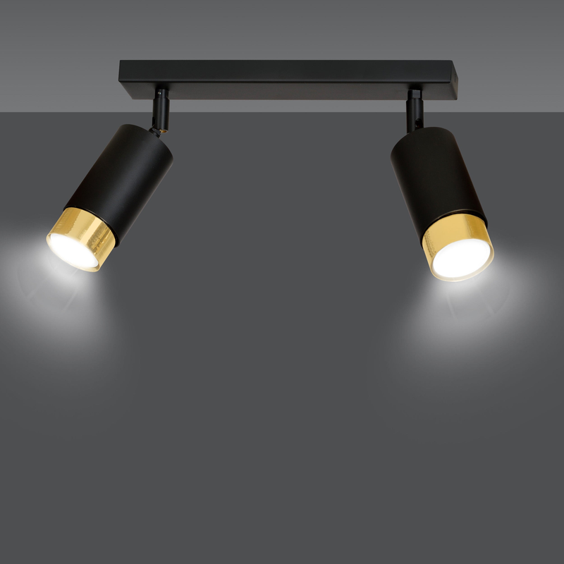 Hiro 2 bl/gold  lampe Spotlampa