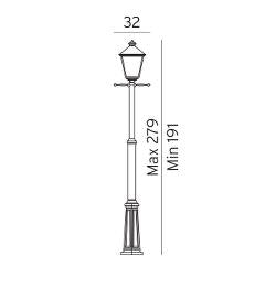 London sort 483b  lygtestolpe Utomhuslampa
