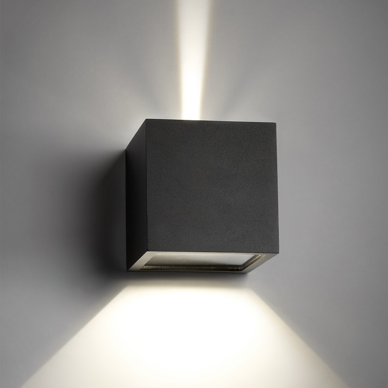 Cube led black Utomhuslampa