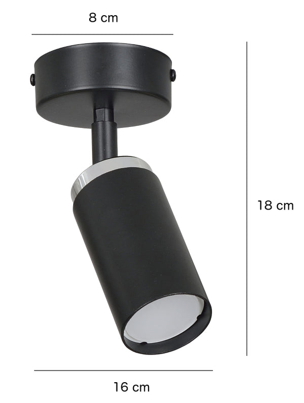 Hera 1 black  lampe Spotlampa