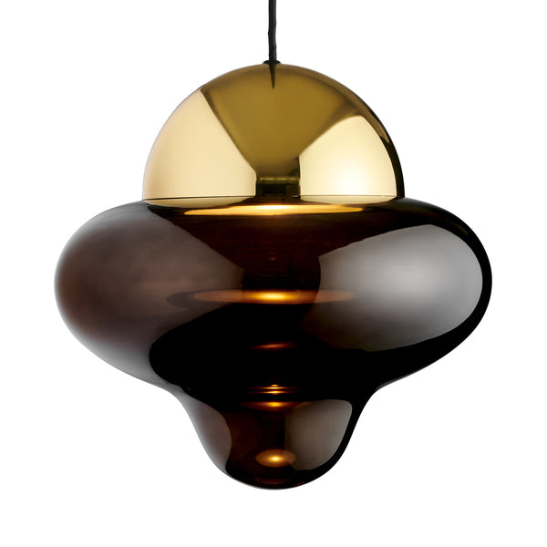 Design by us nutty brown pendant ø: 30 cm - brown/gold