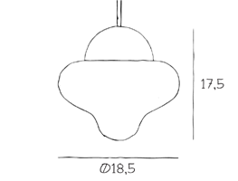 Design by us nutty brown pendant ø: 18,5 cm - brown/chrome