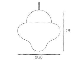 Design by us nutty smoke pendant ø: 30 cm - smoke/chrome Pendel